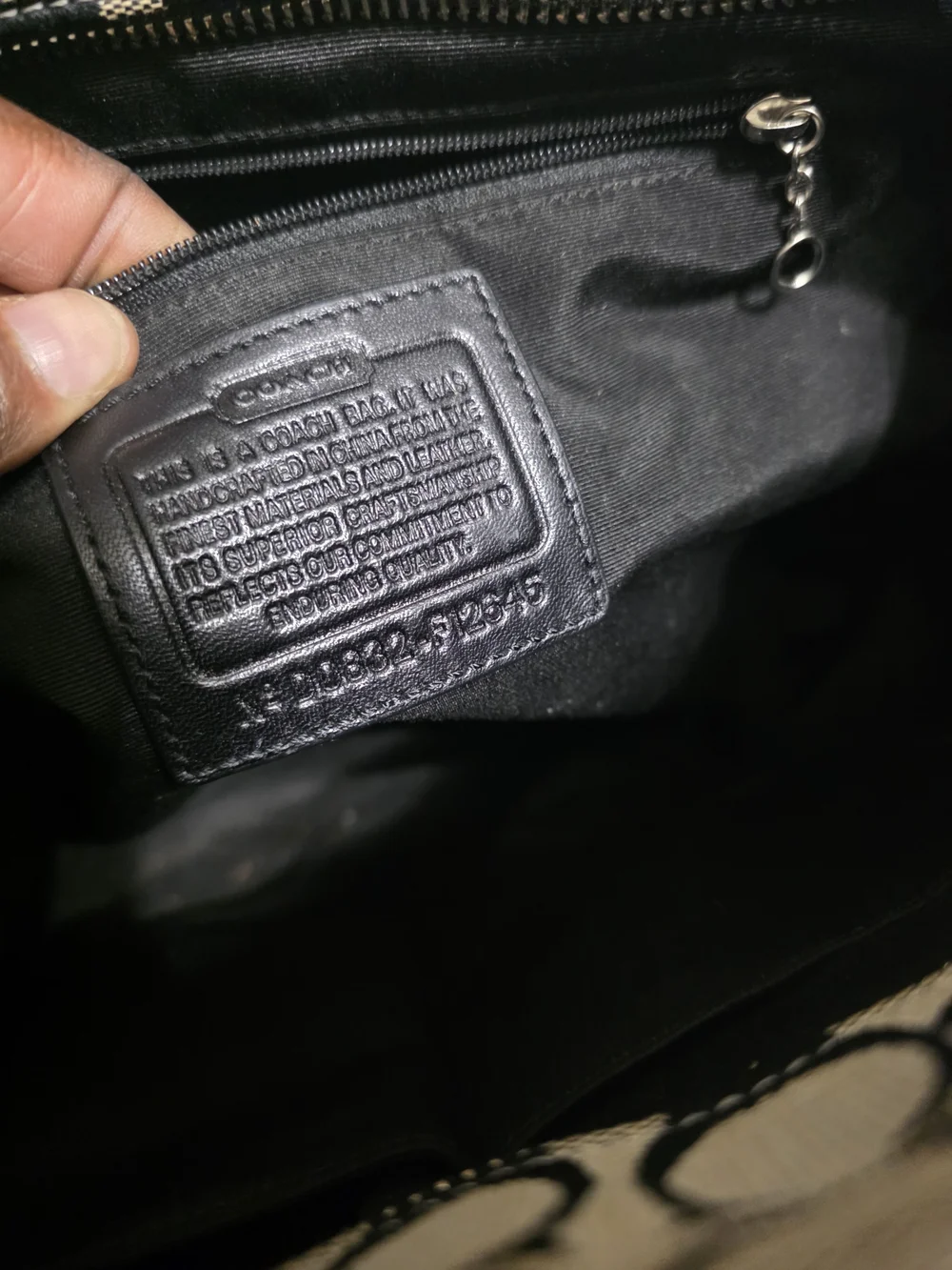 Coach tote signature